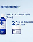 ISOI ACNI Dr. 1st Control Toner, Plant-Based Soothing Acne Toner for Face, for Oily & Sensitive Skin, Total Sebum Care & Refreshing Hydration with Cooling Effect, Korean Skin Care (4.39 fl.oz/130ml)