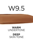 L'Oreal Paris True Match Super-Blendable Foundation, Medium Coverage Liquid Foundation Makeup, W9.5, Deep, 1 Fl Oz