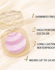 Glittle Monochrome Glittler Eyeshadow Palette - Low Saturation, Delicate, Long-Lasting, Vegan, Pressed Glitter Eyeshadow, (09 Pink)