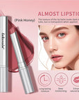 2PCS Honey Lipstick Tinted Lip Balm,Black and Pink Lipstick,Hydrating Natural Glossy Sheer Black Lip Balm,Moisturizing Makeup Lip Care for Repairing Dry Lips