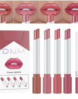 evpct 4Pcs Smoke Pipe Lip Color Changing Lipstick Little Smoke Cigarette Matte Lip Balm Set Kit for Women Beauty Lipstick and Lipliner Glossy Rose Pink Nude Lip Gloss Long Lasting 24