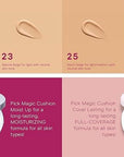 MISSHA Magic Cushion Foundation No.23 (2 Pack) Light Beige for Bright Skin - Flawless Coverage,Dewy Finish,Easy Application for All Skin Types