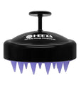 HEETA Scalp Massager Hair Growth, Soft Silicone Scalp Scrubber Shampoo Brush for Exfoliation, Dandruff Removal Head Massage Stress Relax, Wet & Dry Use for Thick Thin Curly Hair Care, Black