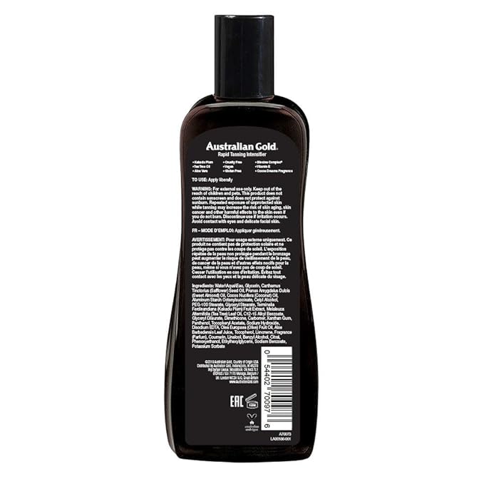 Australian Gold Rapid Tanning Intensifier Lotion, 8.5 Fl Oz | With Tea Tree Oil and Aloe Vera | Vitamin E (Pack of 3)