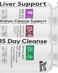 Youth & Tonic 3X Body Cleanse and Detox Pills for Women & Men with Liver, Kidney, Colon Supplements to Support Healthy Functions and for Loss of Unwanted Impurities and Metabolic Waste. 120 Capsules