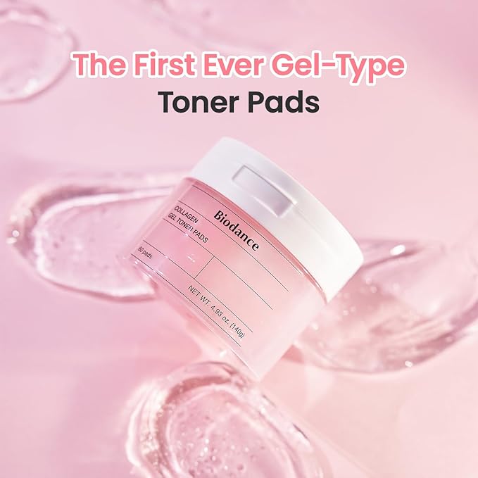 Biodance Collagen Gel Toner Pads | Pore Perfecting, Improving Elasticity, Korean Toner Pads for Sensitive Skin | 4.93 fl.oz.(140g), 60Pads