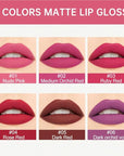 evpct 2Pcs Nude Pink Matte Lip Liner and Lipstick Lip Gloss Stains Pencils Set for Women Long Lasting Waterproof