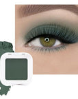 Matte Singe Eye Shadow Palette Makeup, Matte Forest Green Monochrome Eyeshadow For Old Women, Mini Singe Pressed Pigmented Waterproof Sombras Para Ojos, Vegan, Talc, Paraben&Cruelty Free, 16