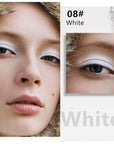 evpct Matte White Eyeshadow Singles, White Matte Cream Powder Eye Shadow Palette Makeup for Older Women, High Pigment Waterproof Monochrome Mini Eyeshadow Palette, sombra de ojos