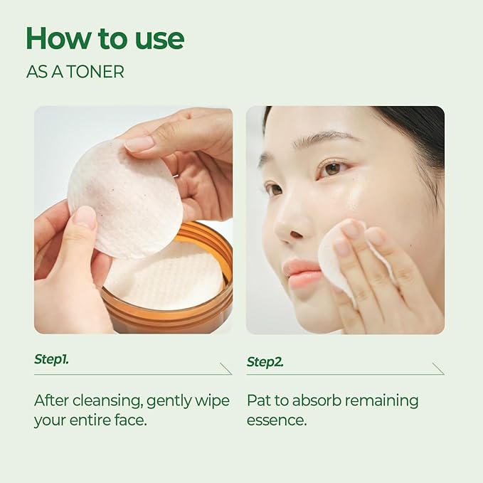 SKINFOOD Pantothenic Water Parsley Clear Toner Pad, Daily Exfoliating Pads for Sensitive Skin, Korean Skincare Sebum Control Face Toner for Trouble Skin, 8.81 oz (60 Pads)