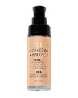 Milani Conceal + Perfect 2-in-1 Foundation + Concealer for a Flawless Complexion, Under Eye Corrector, Cover Redness and Imperfections, Waterproof and Sweatproof - Creamy Natural
