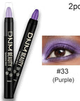 Kaely 2Pcs Cream Eyeshadow Sticks Set for Eyes Waterproof,Purple Shimmer Eye shadow Stick Pencil Pen Bulk sombras en crema para ojos 33+33