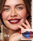 Lip Stain - Wipe-Off &Peel Off Lip Color | Waterproof, Long Lasting, Transfer-Resistant, Smudge-Proof Lip Tint | Easy Wipe Finish, High Pigment | All-Day Vibrant Kiss-Proof Lip Stain, 07#+09#
