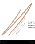 Morphe Micro Dual Eyebrow Pencil - Dual-Ended Brow Pencil Featuring a Retractable, Ultra-Precise, Pointed Tip - Richly Pigmented, Smooth-Gliding, Long-Lasting Wax Formula - Almond (0.003 oz)