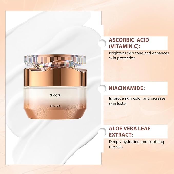 SXCS Lady Makeup Cream，Nicotinamide Vitamin C Plain Face Cream, Nicotinamide Cream for Face, Multifunctional Hydrating Makeup Cream with nicotinamide