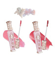 Flower Knows Violet Strawberry Rococo Glowy Lip Gloss G01+G02 +Hair Clips Set