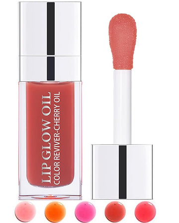 Plumping Lip Glow Oil - Hydrating Tinted Gloss, Reviver Oil, Long Lasting Moisturizing Clear Plumper Tint for Care and Dry Lips - Thanksgiving Makeup Gift for Women (#012 Rosewood)