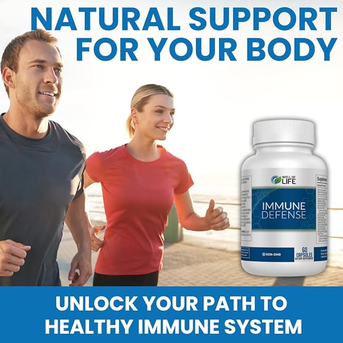 Immune Defense 600mg | 60 Veg Capsules. Enhance Immune Health with a Potent Blend of Graviola Leaf, Raspberry Fruit, Green Tea, Turmeric, Garlic. Boost Your Well-Being Naturally.