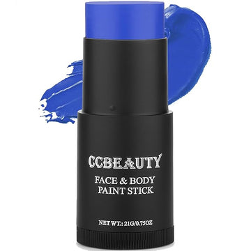 CCbeauty Royal Blue Face Paint Stick, Face Painting Kit, Full Coverage SFX Makeup Foundation, Professional Non-Toxic Body Paint for Halloween Costume Cosplay Party, Avatar, Mystique, Smurf Makeup