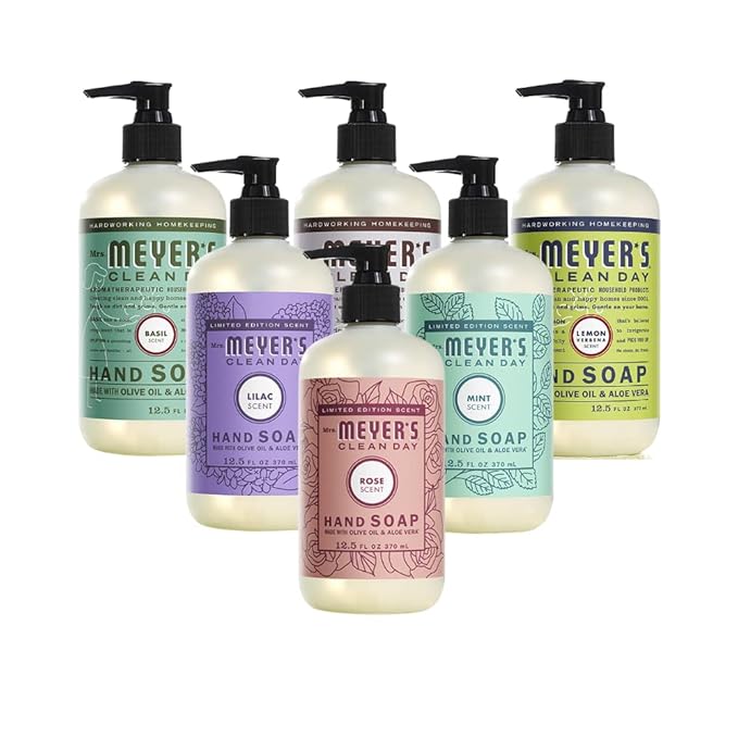 MRS. MEYER'S CLEAN DAY Liquid Hand Soap 6 Pack Variety, 12.5 OZ Each, 1 CT
