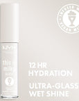 NYX PROFESSIONAL MAKEUP This Is Milky Gloss, Lip Gloss with 12 Hour Hydration, Vegan - Coquito Shake (Milky Clear)