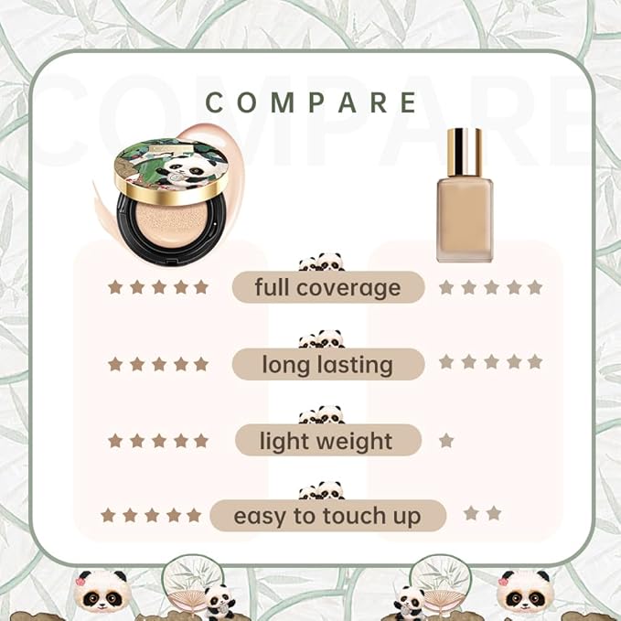 CATKIN Panda Land Full Coverage Cushion Fondation, Breathable