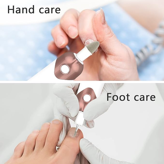 Electric Manicure Pedicure Kit, Electric Nail File for Natural Nails,Nail Grinder for Thick Nails,Hand & Foot File Trimmer Buffer Tools(White)