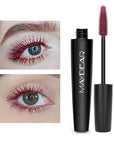 Maydear Burgundy Mascara for Eyelashes, Waterproof Colored Long Lasting Smudgeproof for Women Fast Dry Lengthening Eye Makeup Party - Dark Purple
