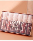 6PCS Lip Oil Light Lipgloss Set, Moisturizing Hydrating Lip Glow Oil Lip Gloss Kit High Shine Lip Plumping Glass Finish Lip Gloss Liquid Lipstick for Women (Set B)