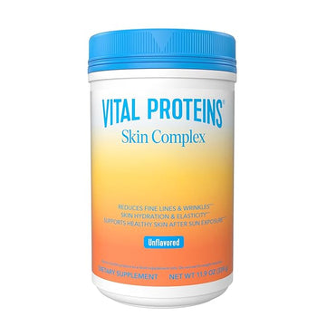 Vital Proteins Collagen Peptides for Women - 20g Hydrolyzed Collagen, Vitamin C, Hyaluronic Acid, Reduce Fine Lines & Wrinkles, Verisol & Holimel - Skin Complex Supplement, Unflavored 11.9oz Powder