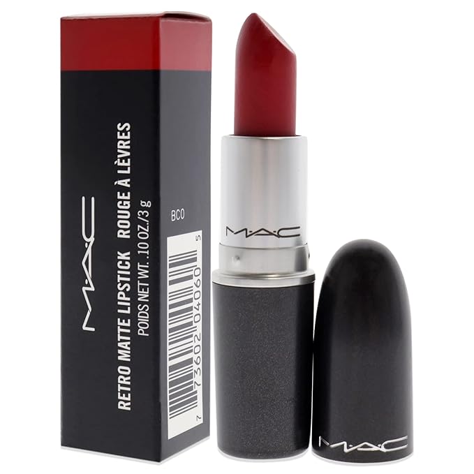 MAC Retro Matte Lipstick Ruby Woo, 1 Count, Multicolor, 0.10 Ounce