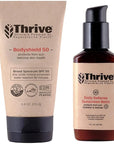 Thrive Natural Care Moisturizing Mineral Face Sunscreen SPF 30 & Water Resistant Reef Safe Body Sunscreen SPF 50 Bundle - Broad Spectrum Zinc Oxide Sunblock, Vegan