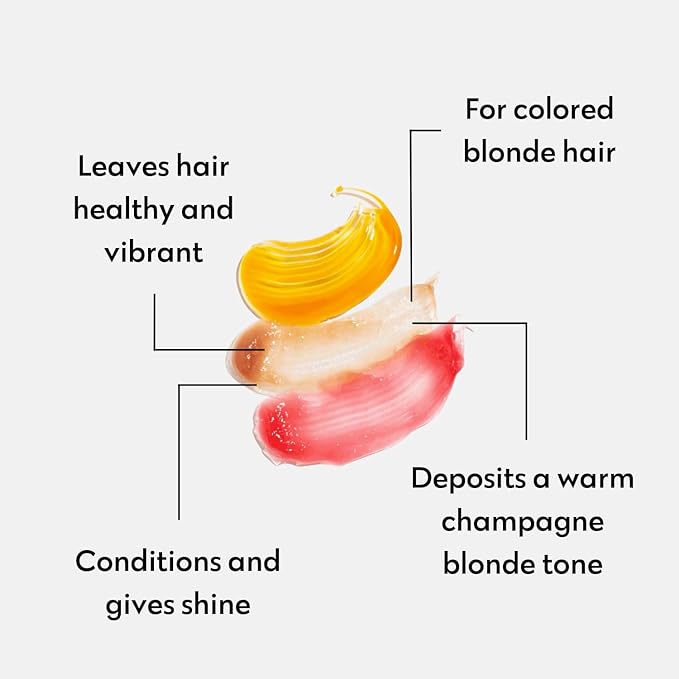 Four Reasons Color Mask – Champagne Blonde - (27 Colors) Toning Treatment, Color Depositing Conditioner, Tone & Enhance Color-Treated Hair - Semi Permanent Hair Dye, Vegan and Cruelty-Free, 6.76 fl oz
