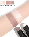 FOCALLURE 2 Pcs Mineral Cream Contour Stick,Moisturize Highlighter and Bronzer Pen,Non Stick Face Brightens & Shades Pencil,Long Lasting & Smooth Gliding Face Illuminator Makeup,Fair-light
