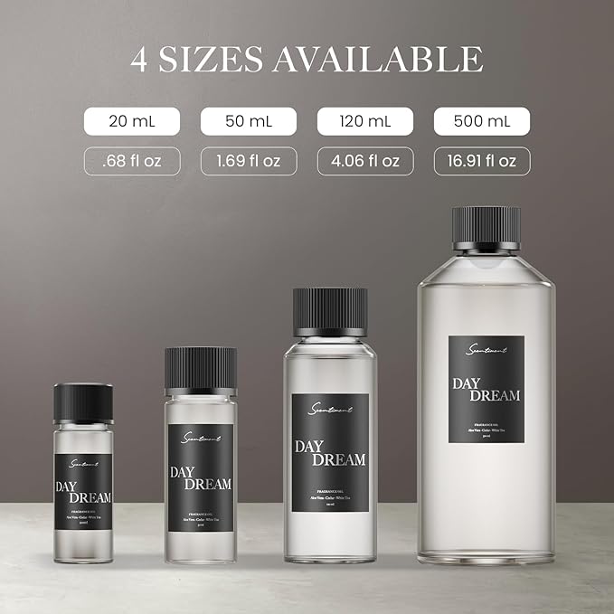 Scentiment Diffuser Oil - Day Dream | Inspired by Westin® Hotel White Tea Scent | Aromatherapy Home Fragrance| Luxurious Scent with Notes of Aloe Vera, Cedar, White Tea (500 mL)