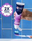 Crest 3D White Advanced Teeth Whitening Toothpaste, Radiant Mint, 3.3 oz, Pack of 2