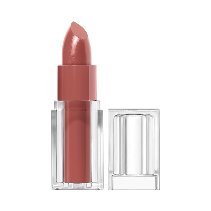 COVERGIRL Clean Lip Color, Maple Glaze, Satin Finish, Squalane, Avocado & Aloe, Carmine-Free, Non-Drying, 0.12oz