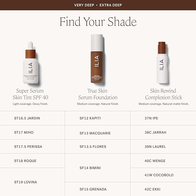 ILIA - Skin Rewind Complexion Stick - Foundation + Concealer + Skincare | Non-Toxic, Vegan, Cruelty-Free, Clean Makeup (38C - Jarrah, 0.35 oz | 10 g)
