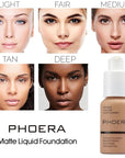 2 Pack PHOERA Foundation,Flawless Soft Matte 24 HR Oil Control Concealer Makeup,Full Coverage Foundation for Women and Girls (102 Nude+104 Buff Beige)