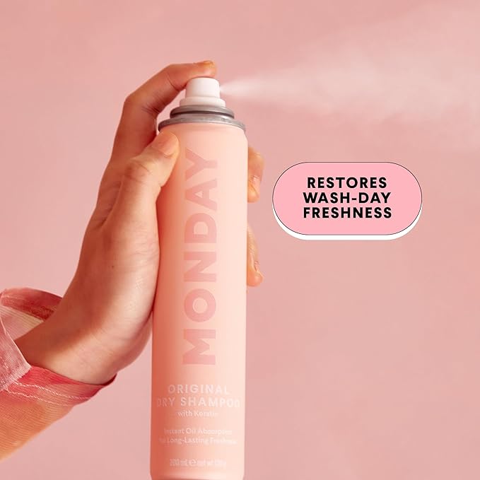 MONDAY HAIRCARE ORIGINAL Dry Shampoo with Keratin, oil-absorbing for All Hair Types 200 mL