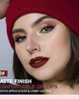 evpct Dark Wine Red Matte Creamy Retractable Lip Liner Pencils for Women Shaping & Sculpting Lips, Long Lasting Waterproof Rich Lip Colors Liner Crayon Lipstick Pencils delineador de labios 02