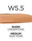 L'Oreal Paris True Match Super-Blendable Foundation, Medium Coverage Liquid Foundation Makeup, W5.5, Medium, 1 Fl Oz