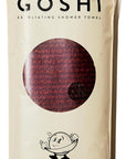 GOSHI Exfoliating Shower Towel - Rip-Resistant Exfoliating Washcloth for All Skin Types - Brick Red - Made in Japan