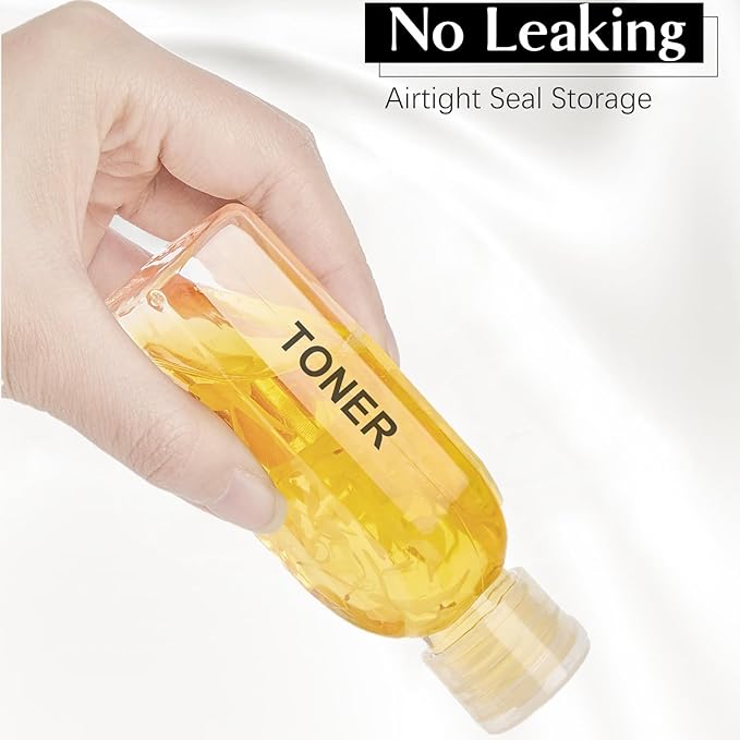 TUZAZO 6 Pack Travel Bottles for Toiletries 3.4oz/100ml Travel Size Containers TSA Approved, Clear Plastic Lotion Bottle Refillable Squeeze Bottles with Flip Cap for Shampoo, Conditioner & Lotion