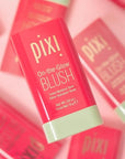 Pixi On-the-Glow Blush - Ruby, Hydrating Tinted Moisture Blush Stick with Ginseng, Aloe Vera & Fruit Extracts, For Cheeks & Lips, 19g / 0.6oz, Paraben-Free