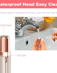 Facial Hair Removal for Women, Mini Hair Remover, Electric Razor Shaver Portable Bikini Epilator for Lips, Chin, Armpit, Peach Fuzz, Fingers, Neck, Cheek and USB Rechargeable (Gold)