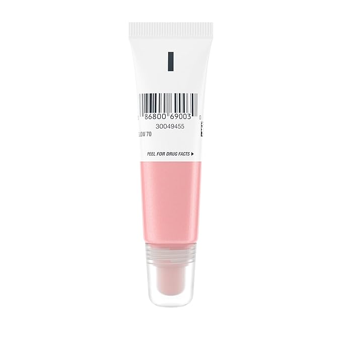 Neutrogena MoistureShine Lip Soother Gloss with SPF 20 Sun Protection, High Gloss Tinted Lip Moisturizer with Hydrating Glycerin and Soothing Cucumber for Dry Lips, Glow 70,. 35 oz