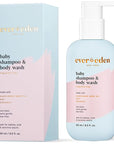 Evereden Baby Shampoo & Body Wash 2-in-1, 8.5 fl oz | Gentle, Non-Toxic, Fragrance-Free, Hydrating Formula for Sensitive Skin