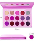 Afflano Purple Eyeshadow Palette Makeup Matte Glitter, Highly Pigmented Pink Eye Makeup Pallet, Dream Purple Pink Dark Red Violet Cute Bright Shimmer Travel Eyeshadow Pallet for Girl Women