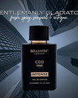 BellaVita Luxury CEO Man INTENSE Eau De Perfume for Men (3.4 fl.oz) | Long-Lasting Mens Cologne with Bergamot, Lavender, Orchid & Musk | Bold & Woody Gift Perfume Cologne for Men | Vegan CEO Fragrance